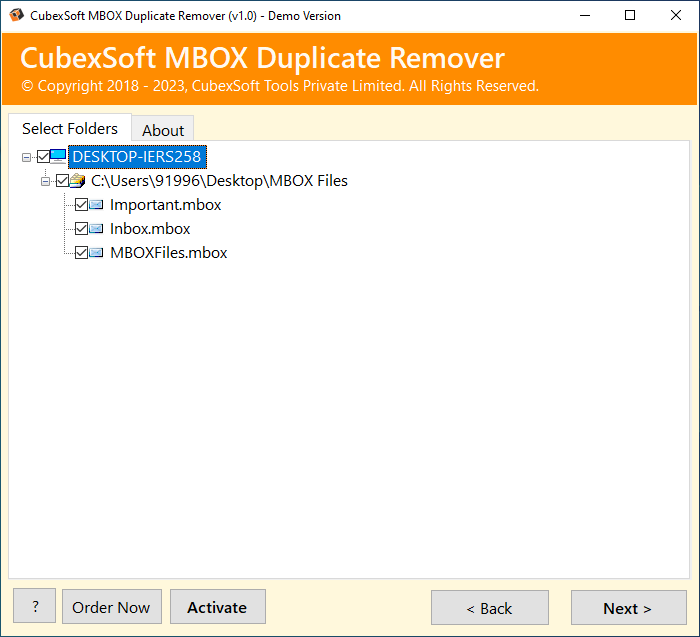 eliminate bulk mbox duplicate files