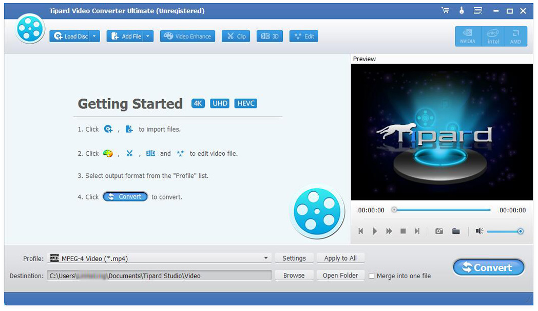 8K/4K/HD Video Converter, Convert homemade DVD to Video, Video Editor