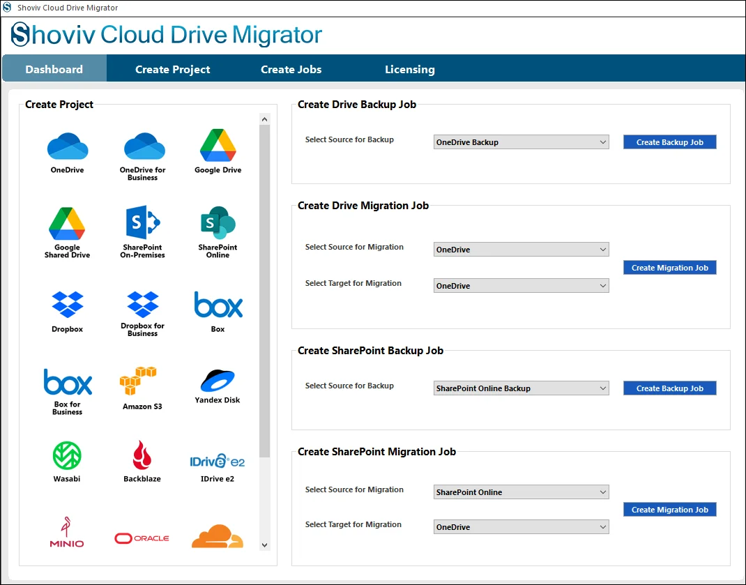 Shoviv Dropbox Migrator